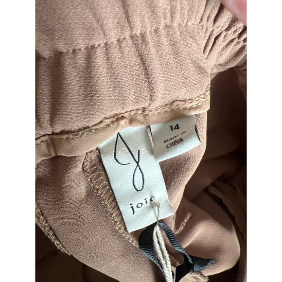 NWT Joie size 14 beige dress pants pleated front - Picture 3 of 4